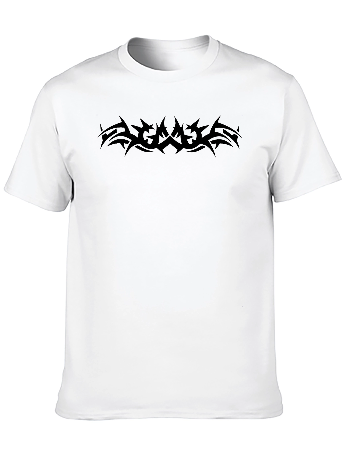 Edgy Tribal Graphic Black T-Shirt