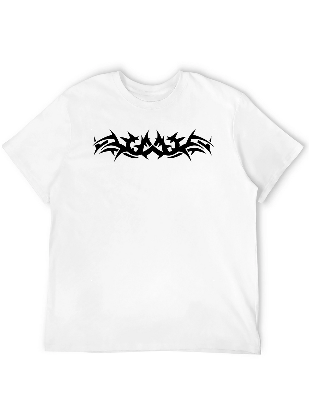 Edgy Tribal Graphic Black T-Shirt