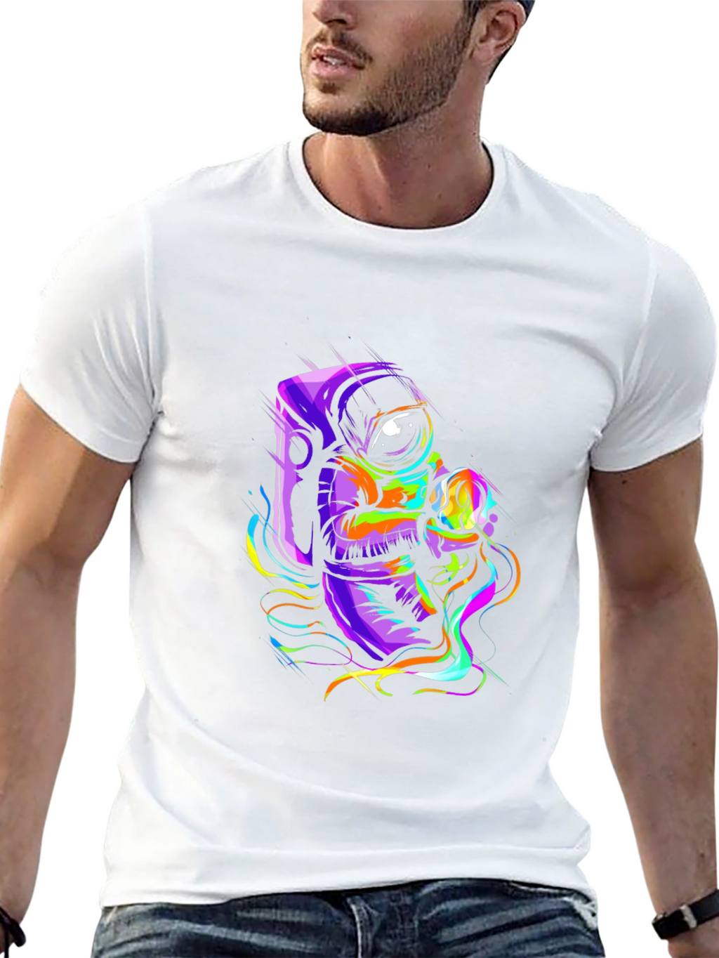 Astronaut Graphic Tee - Space Art T-Shirt