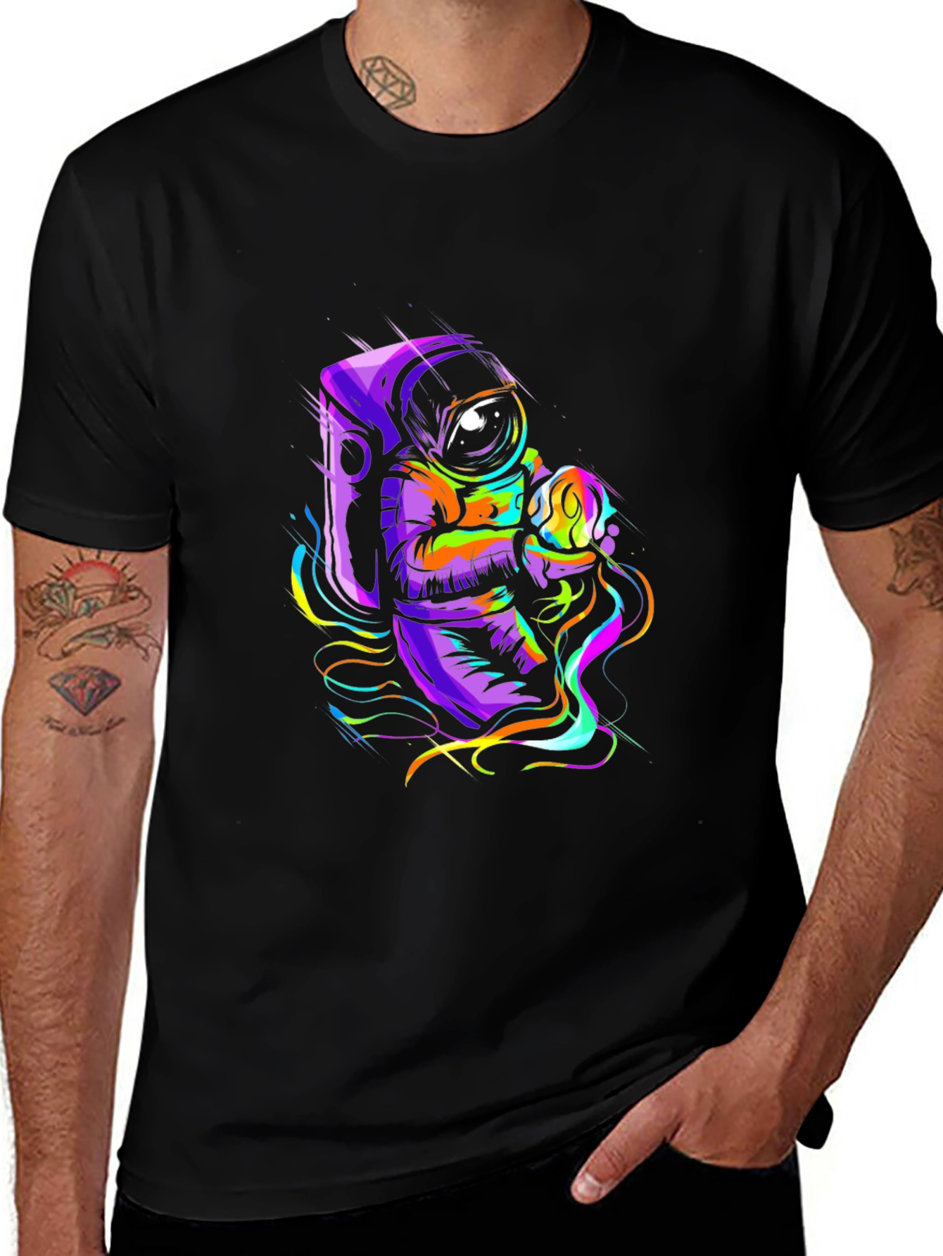 Astronaut Graphic Tee - Space Art T-Shirt