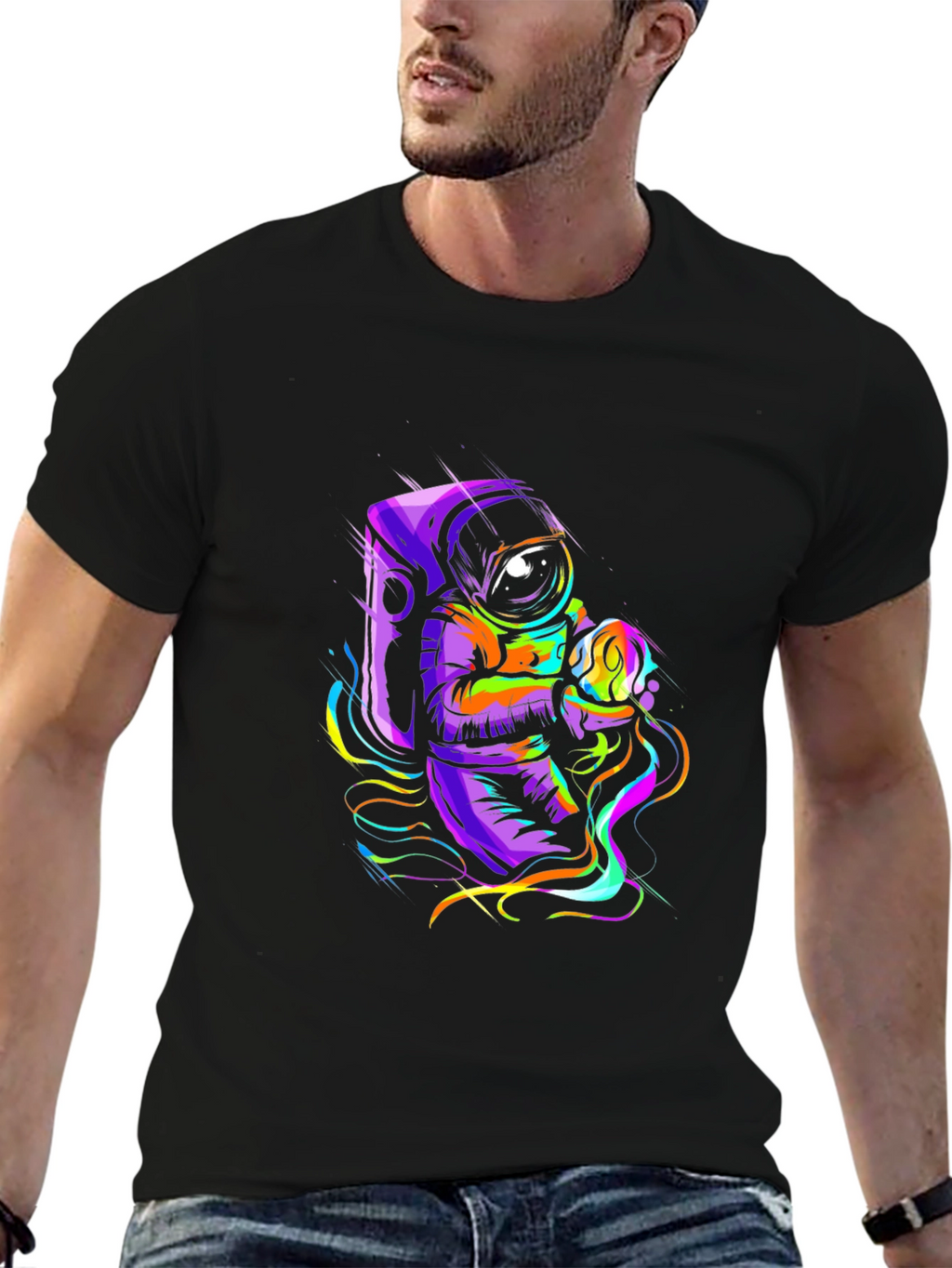 Astronaut Graphic Tee - Space Art T-Shirt