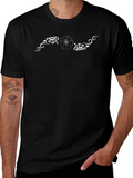 Tribal Flower Black T-Shirt