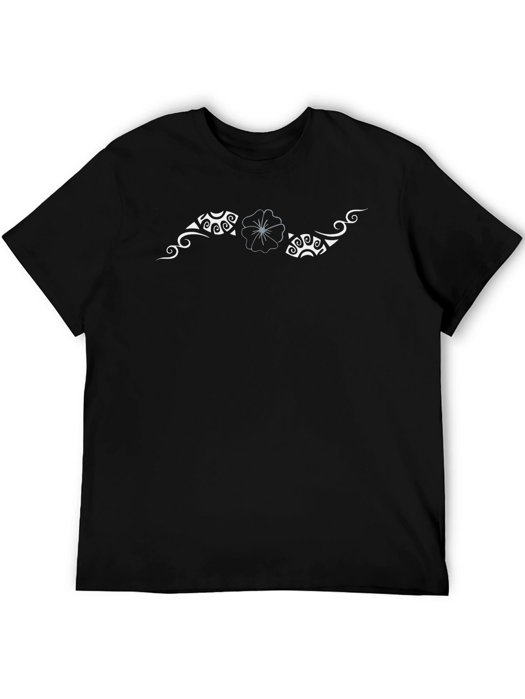 Tribal Flower Black T-Shirt