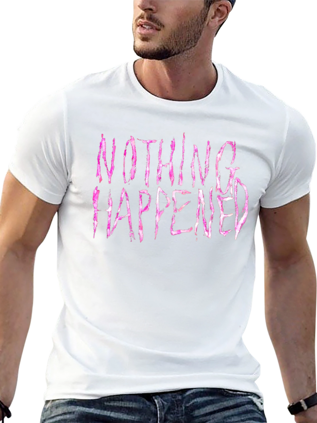 Nothing Happened Graphic Print T-Shirt