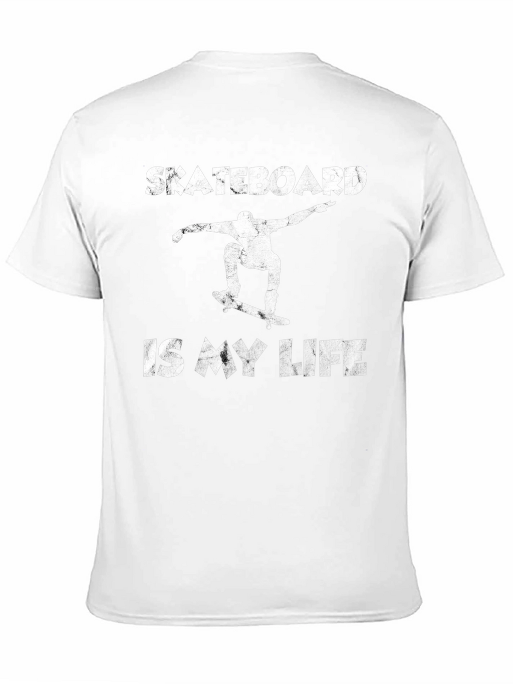 Skateboard Is My Life Black Graphic T-Shirt