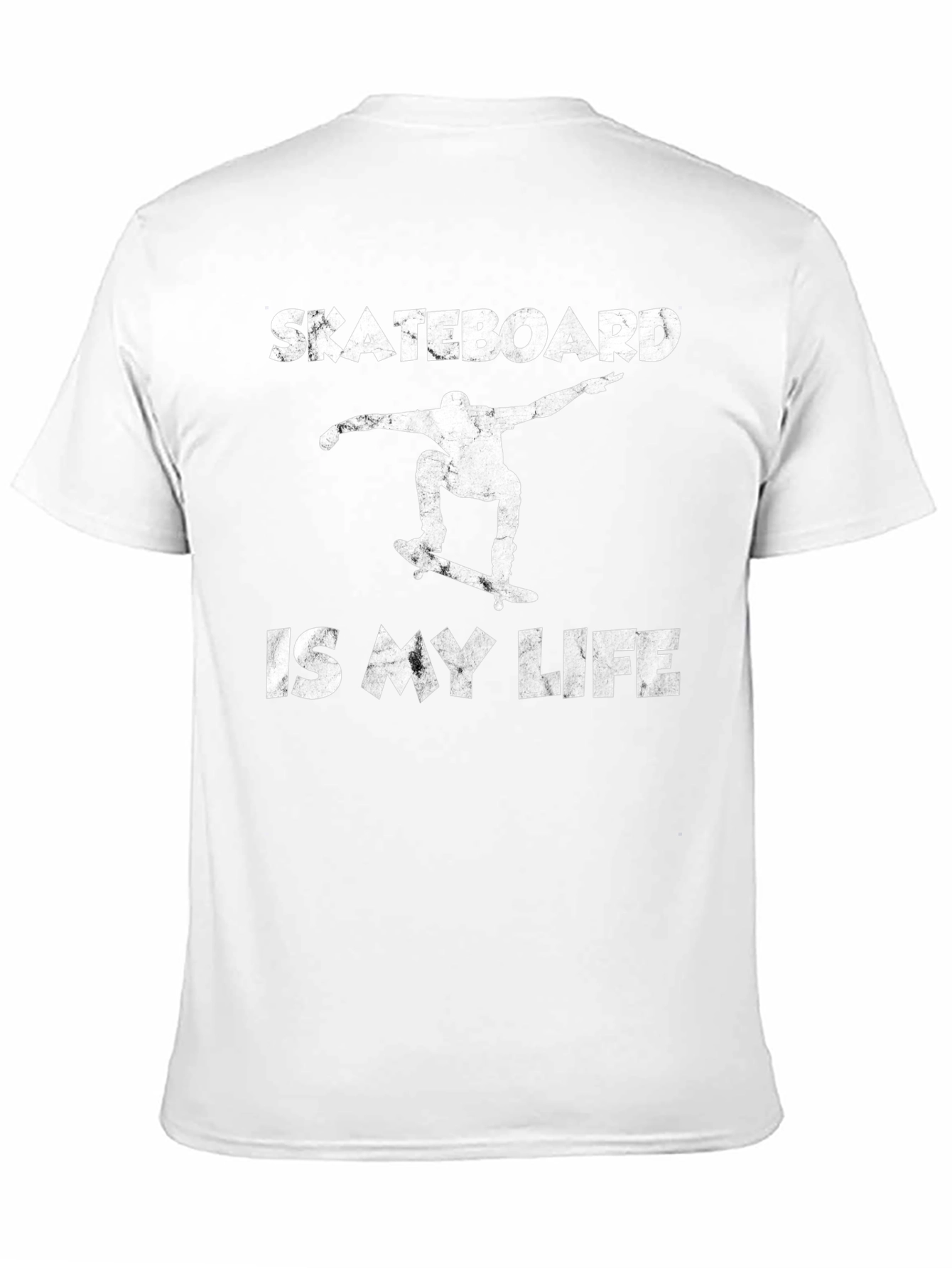 Skateboard Is My Life Black Graphic T-Shirt