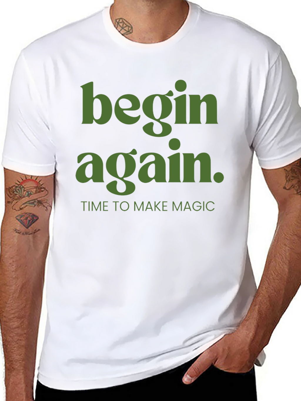 Begin Again Graphic Tee - Time to Make Magic