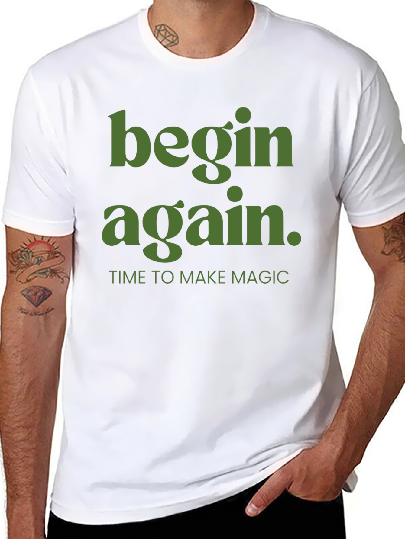 Begin Again Graphic Tee - Time to Make Magic