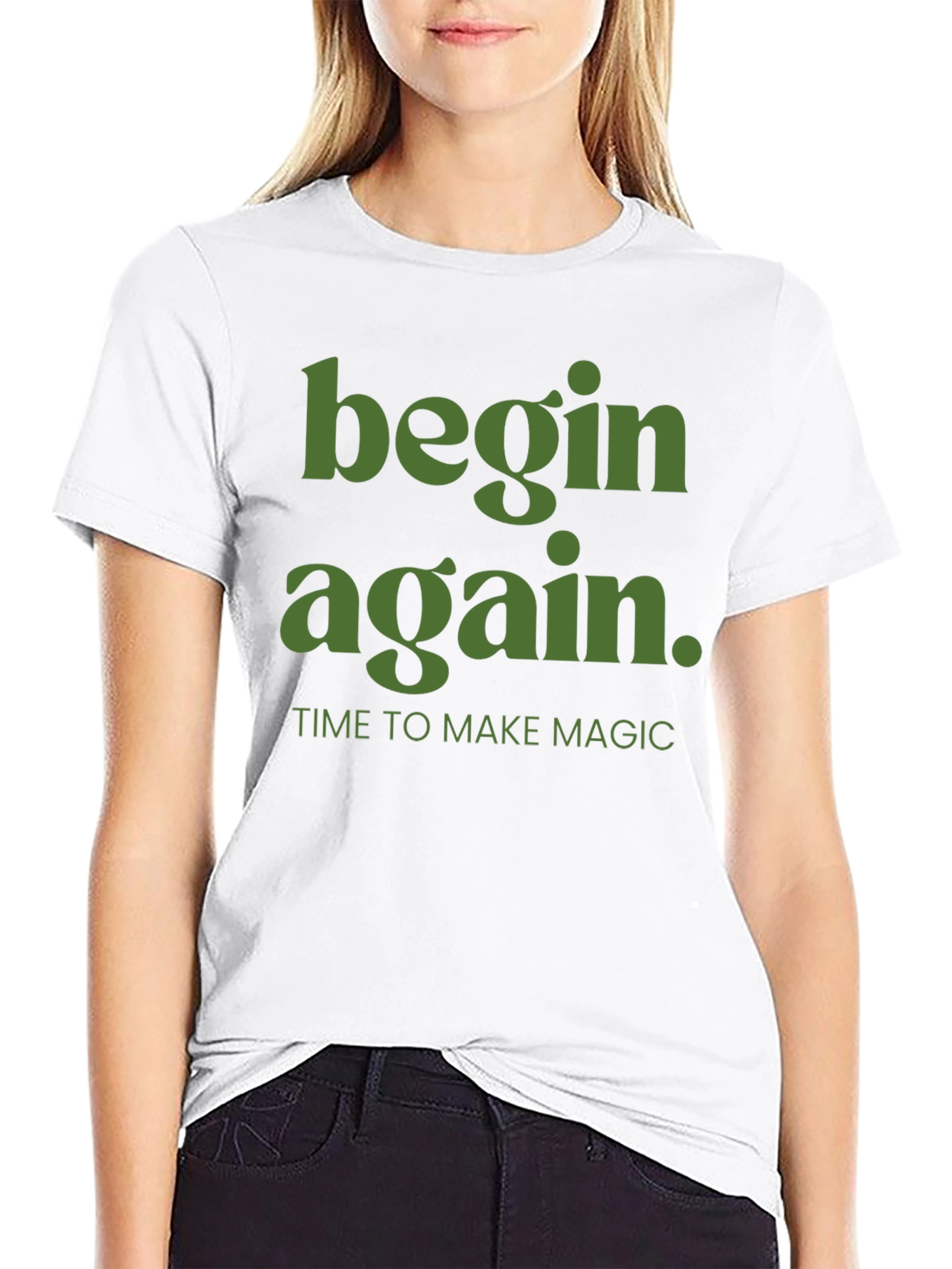 Begin Again Graphic Tee - Time to Make Magic