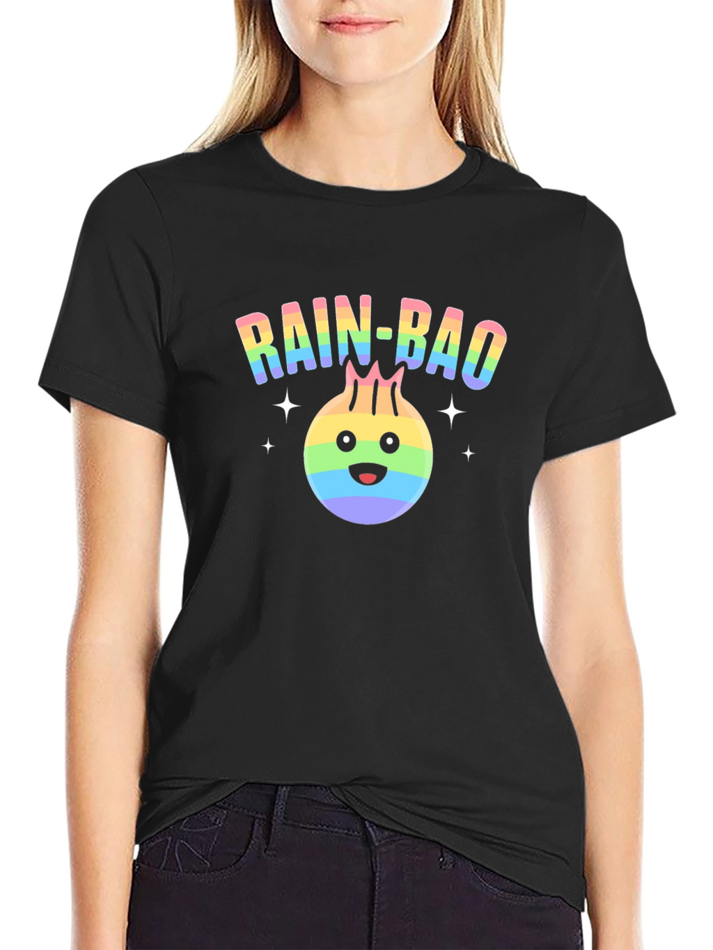 Rainbow Dumpling Graphic T-Shirt - Rain-Bao Pride