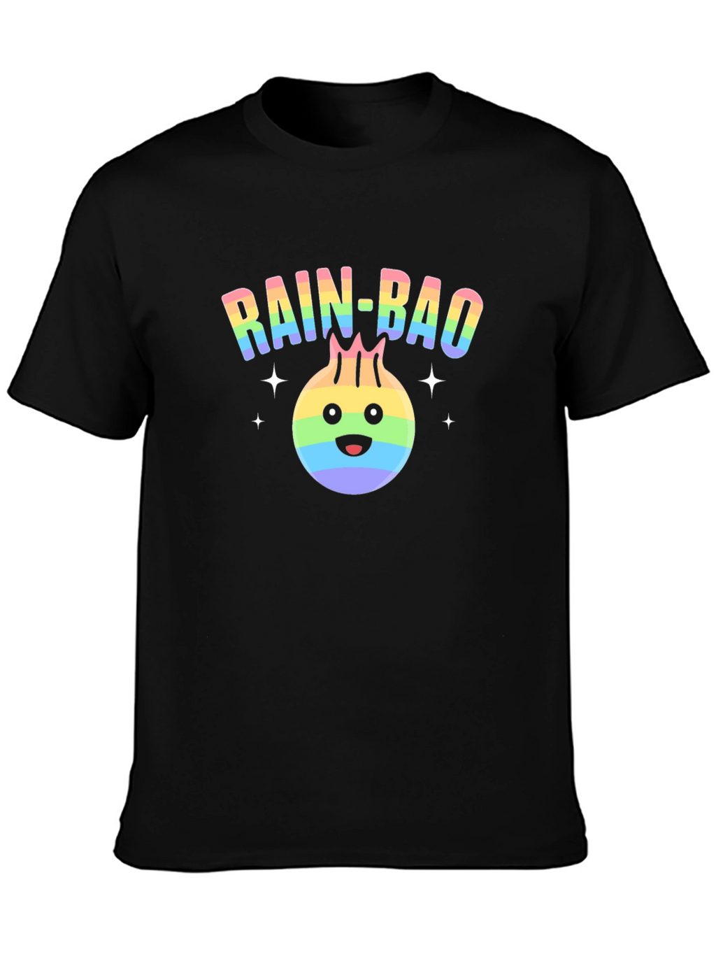 Rainbow Dumpling Graphic T-Shirt - Rain-Bao Pride