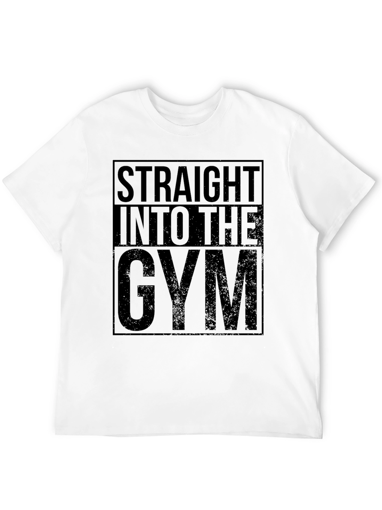 Straight Into The Gym Graphic Tee - Black