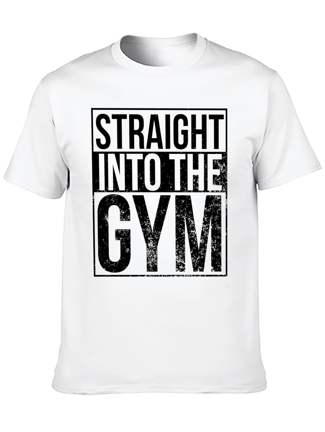 Straight Into The Gym Graphic Tee - Black
