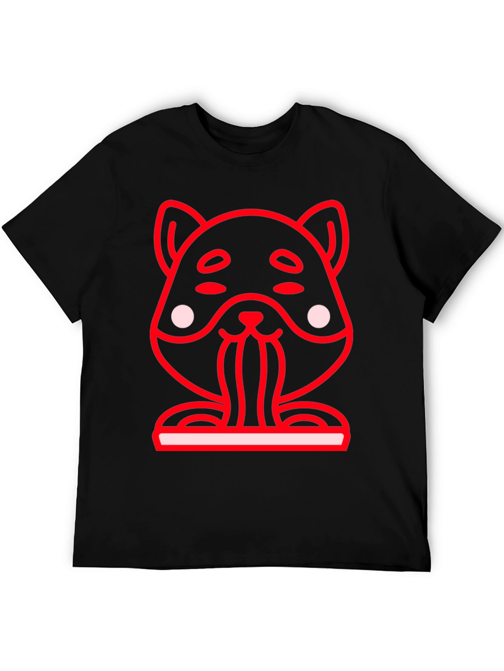 Funny Hamster Graphic Tee - Black Crew Neck Shirt