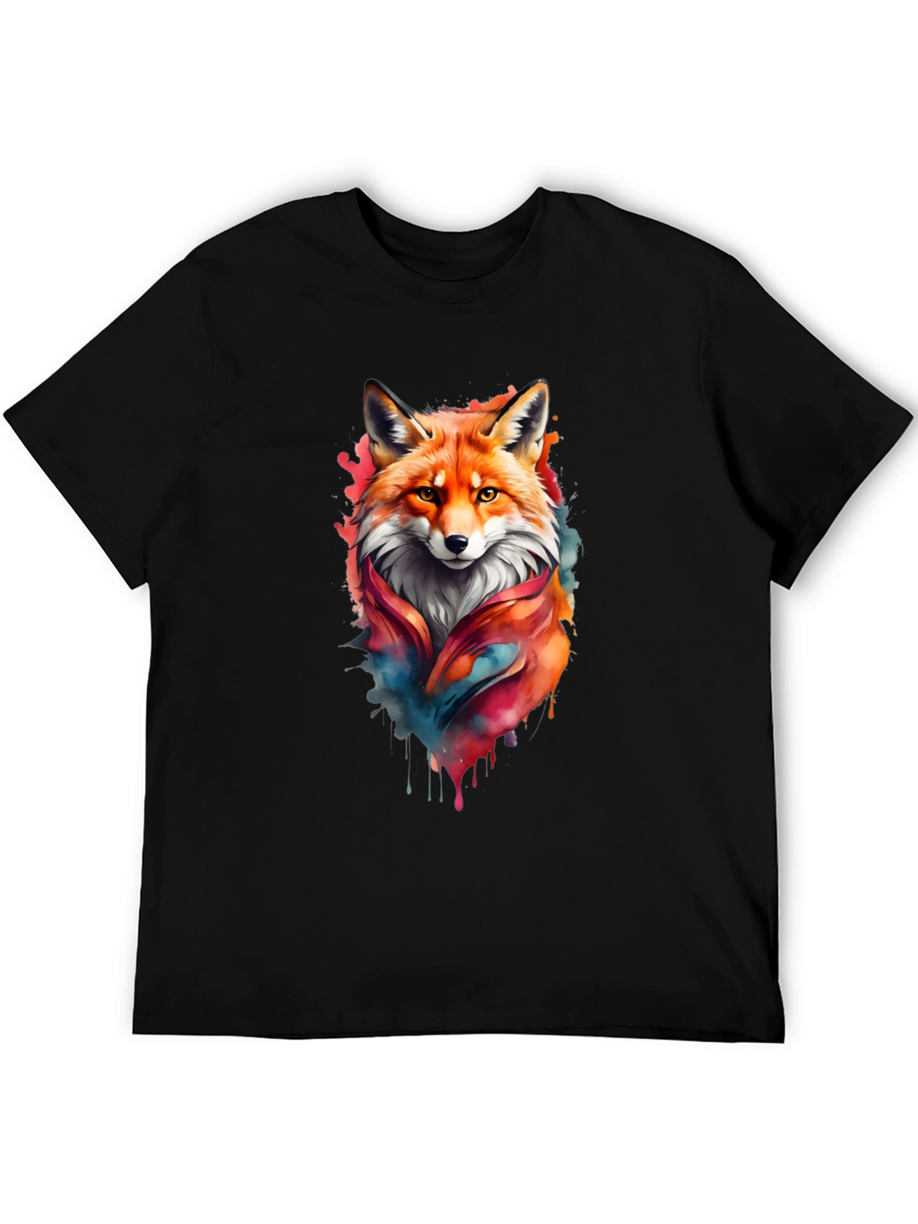 Fox Watercolor Graphic T-Shirt