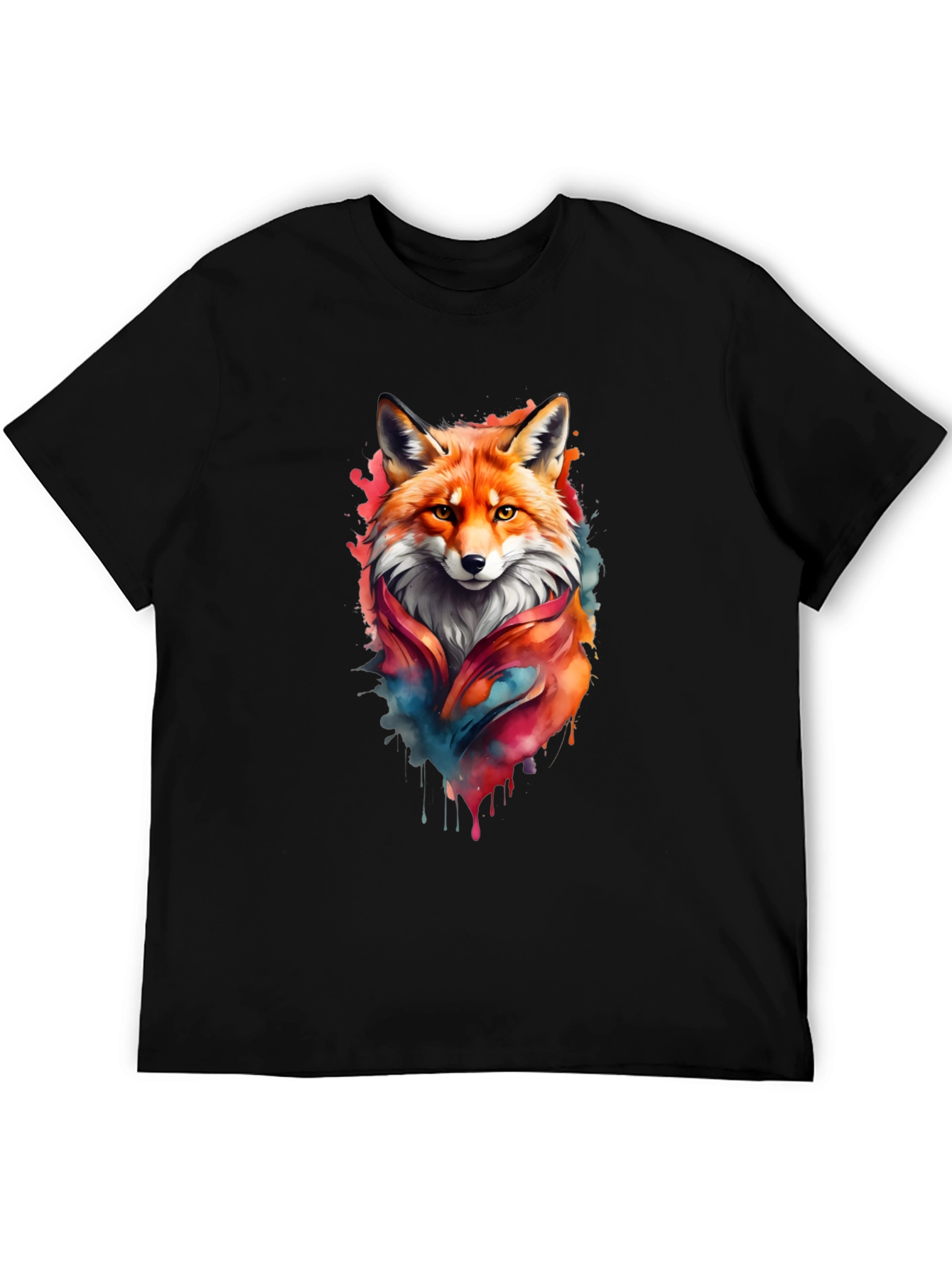 Fox Watercolor Graphic T-Shirt