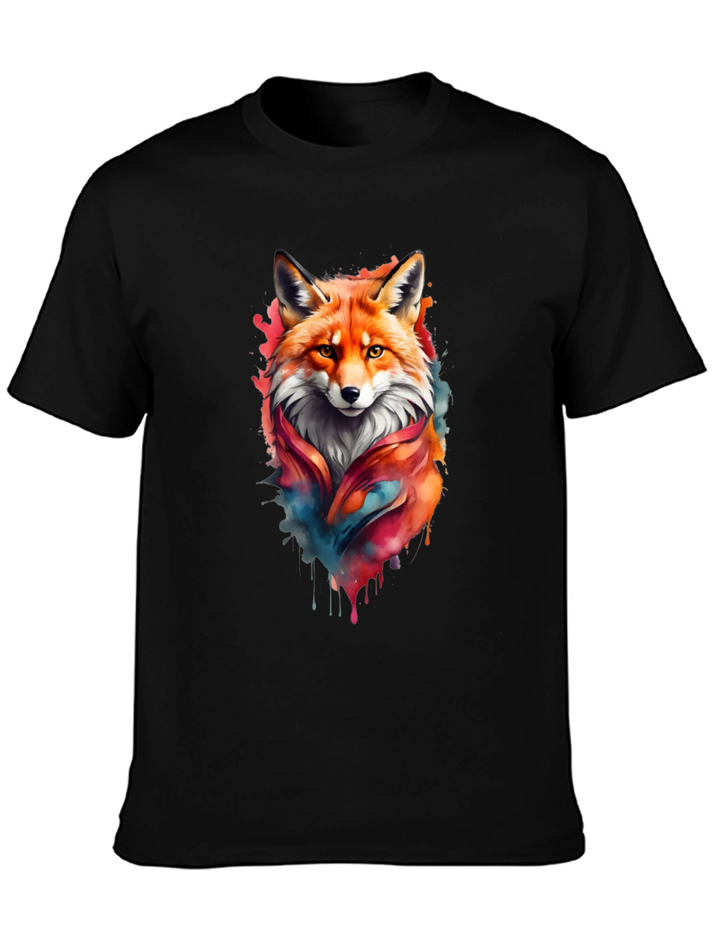 Fox Watercolor Graphic T-Shirt