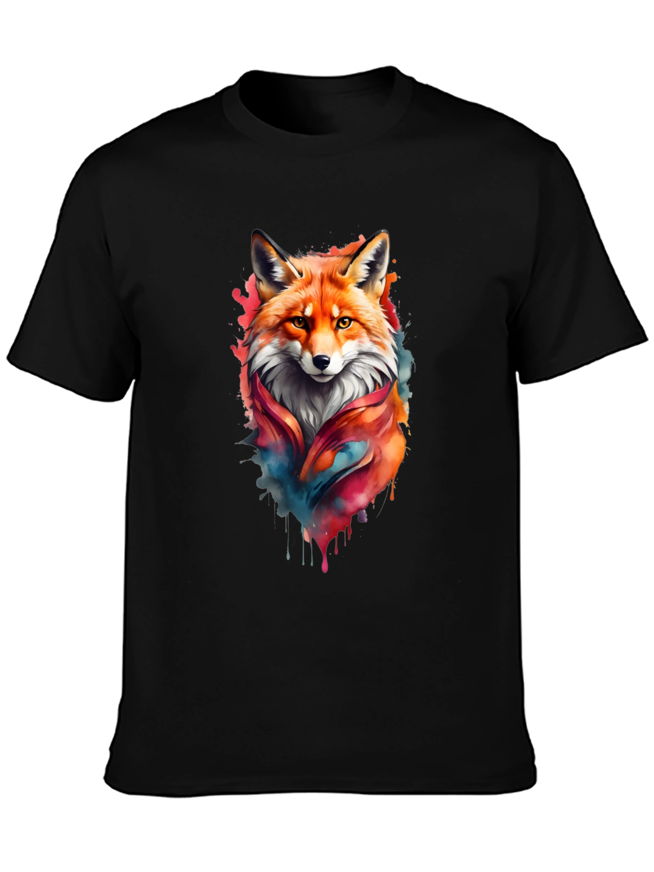 Fox Watercolor Graphic T-Shirt