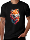 Fox Watercolor Graphic T-Shirt