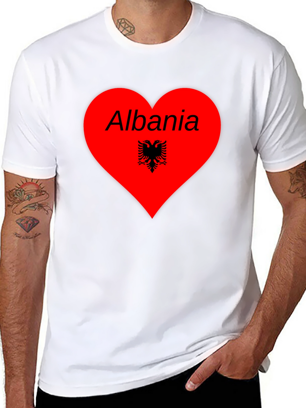 Albania Heart T-Shirt - Show Your Love!