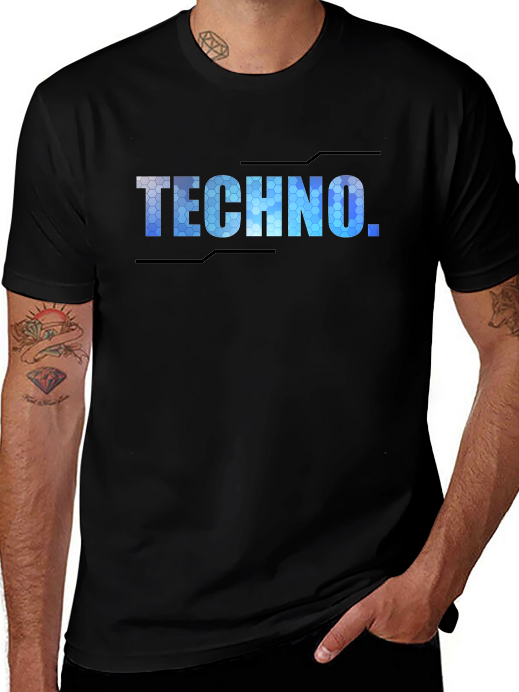 Techno Graphic Tee - Black