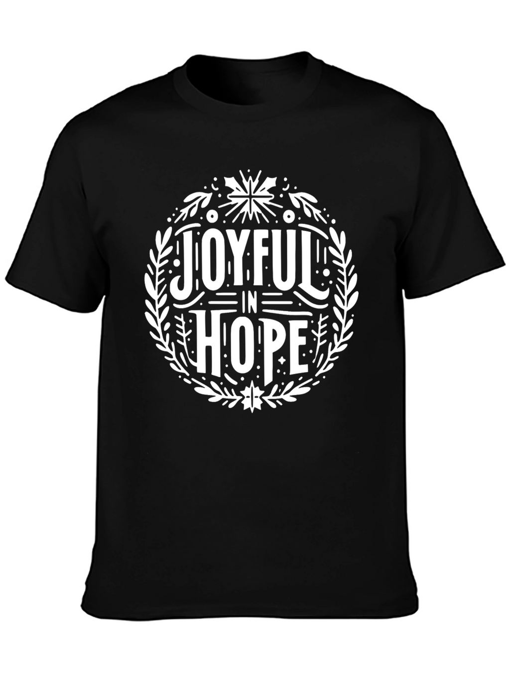 Joyful In Hope Graphic Tee | Mens Black T-Shirt
