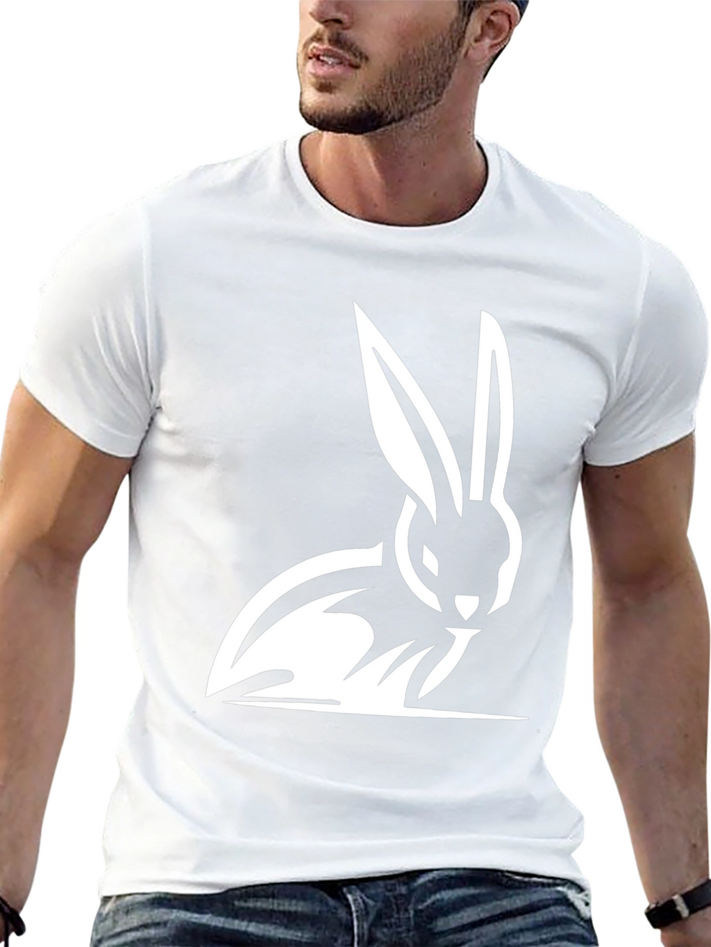 Rabbit Graphic Tee - Cool Comfortable Black T-Shirt