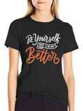 Be Yourself Graphic Tee - Inspirational Black T-Shirt
