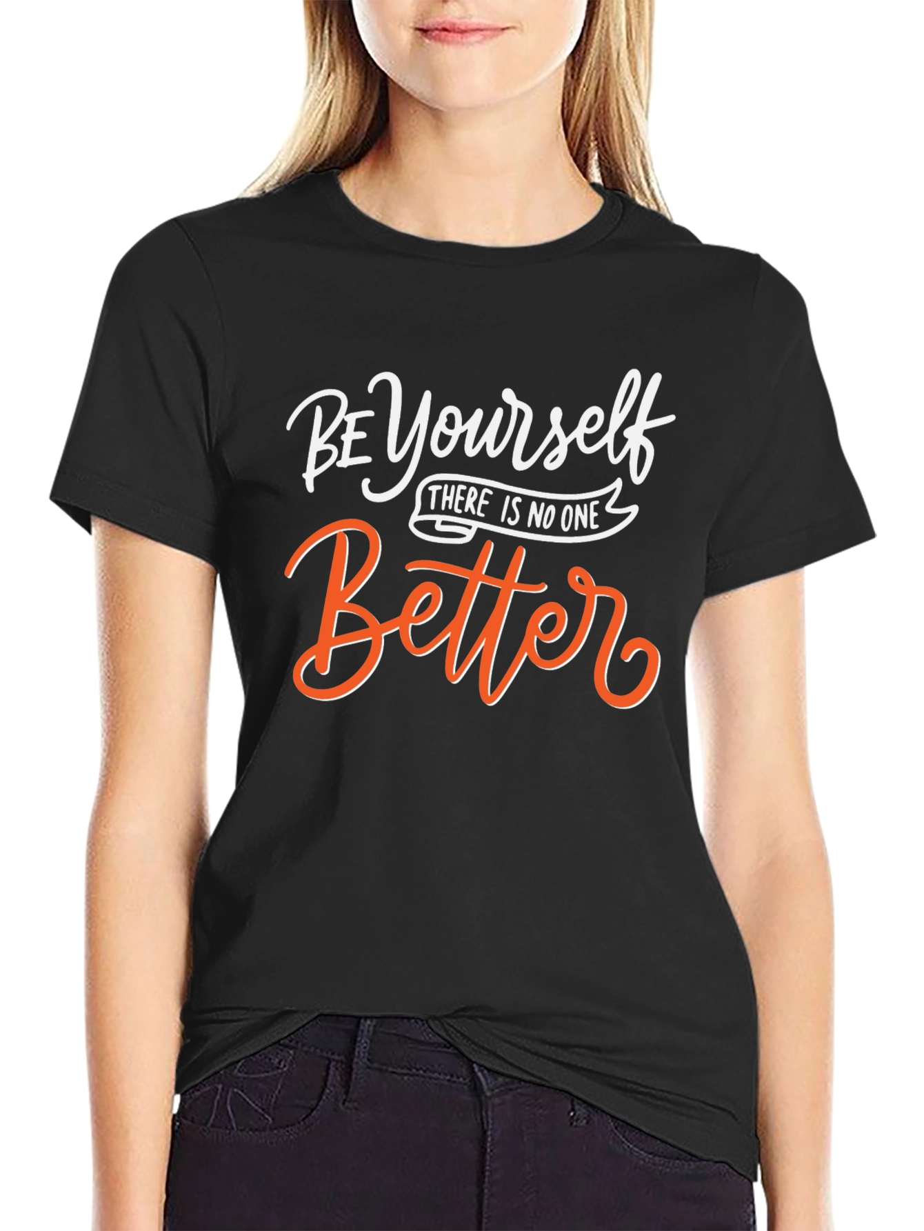 Be Yourself Graphic Tee - Inspirational Black T-Shirt