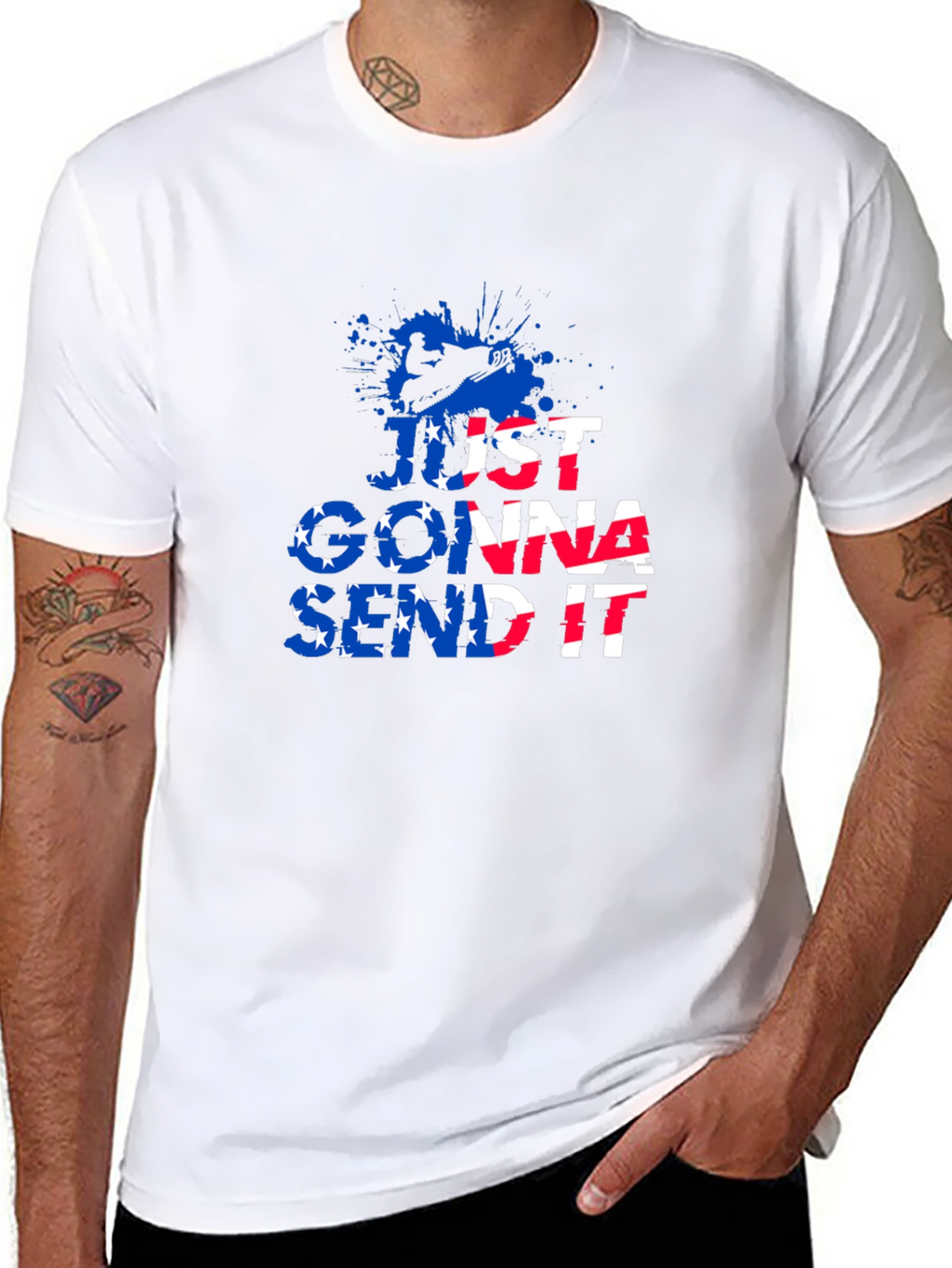 Just Gonna Send It T-Shirt - Black Graphic Tee
