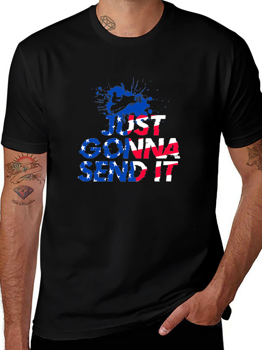 Just Gonna Send It T-Shirt - Black Graphic Tee