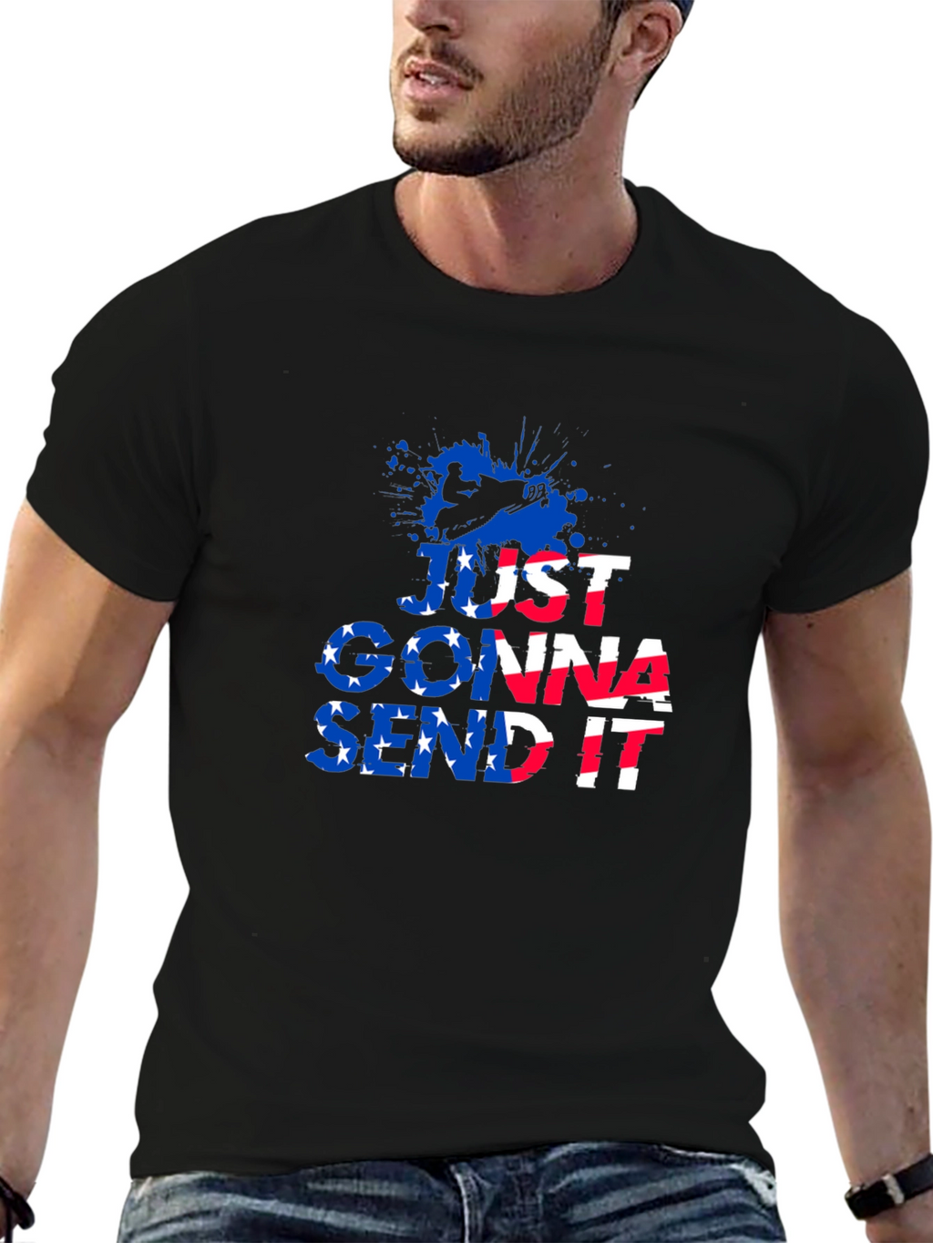 Just Gonna Send It T-Shirt - Black Graphic Tee