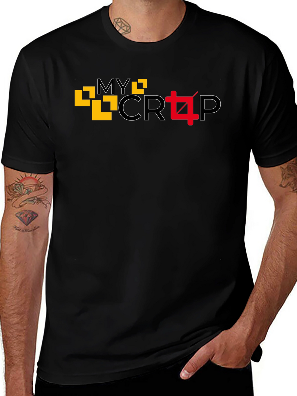 My Crop Graphic Black T-Shirt