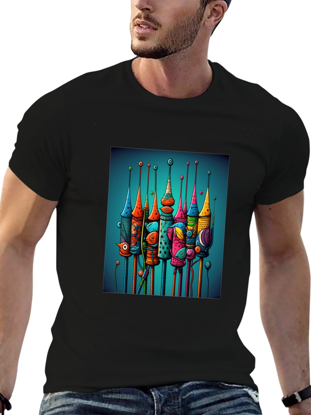 Abstract Towers Graphic Tee