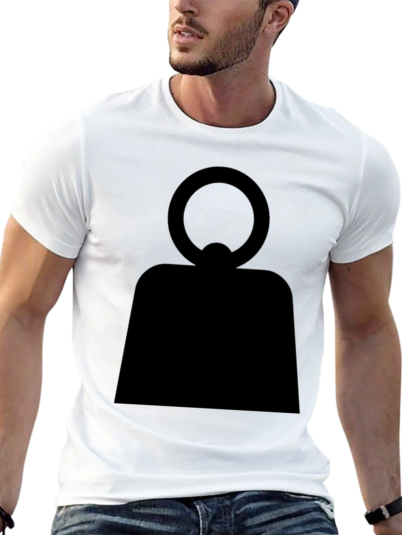 Abstract Symbol Graphic Black T-Shirt
