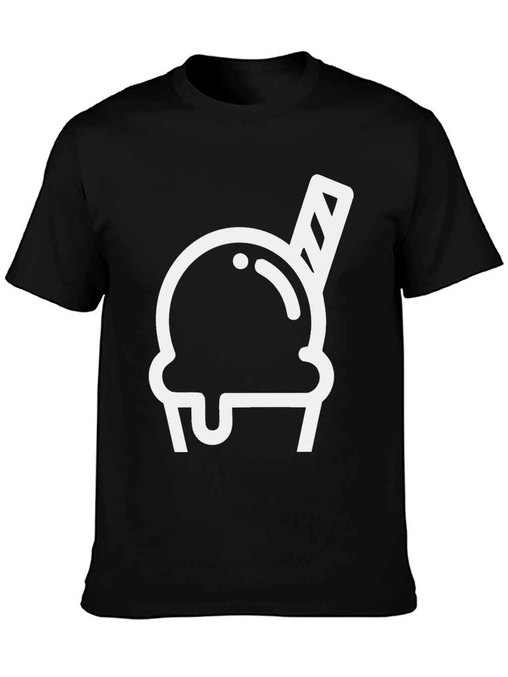 Ice Cream Graphic Tee - Stylish Black T-Shirt