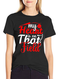 Baseball Heart T-Shirt - Field Passion Tee