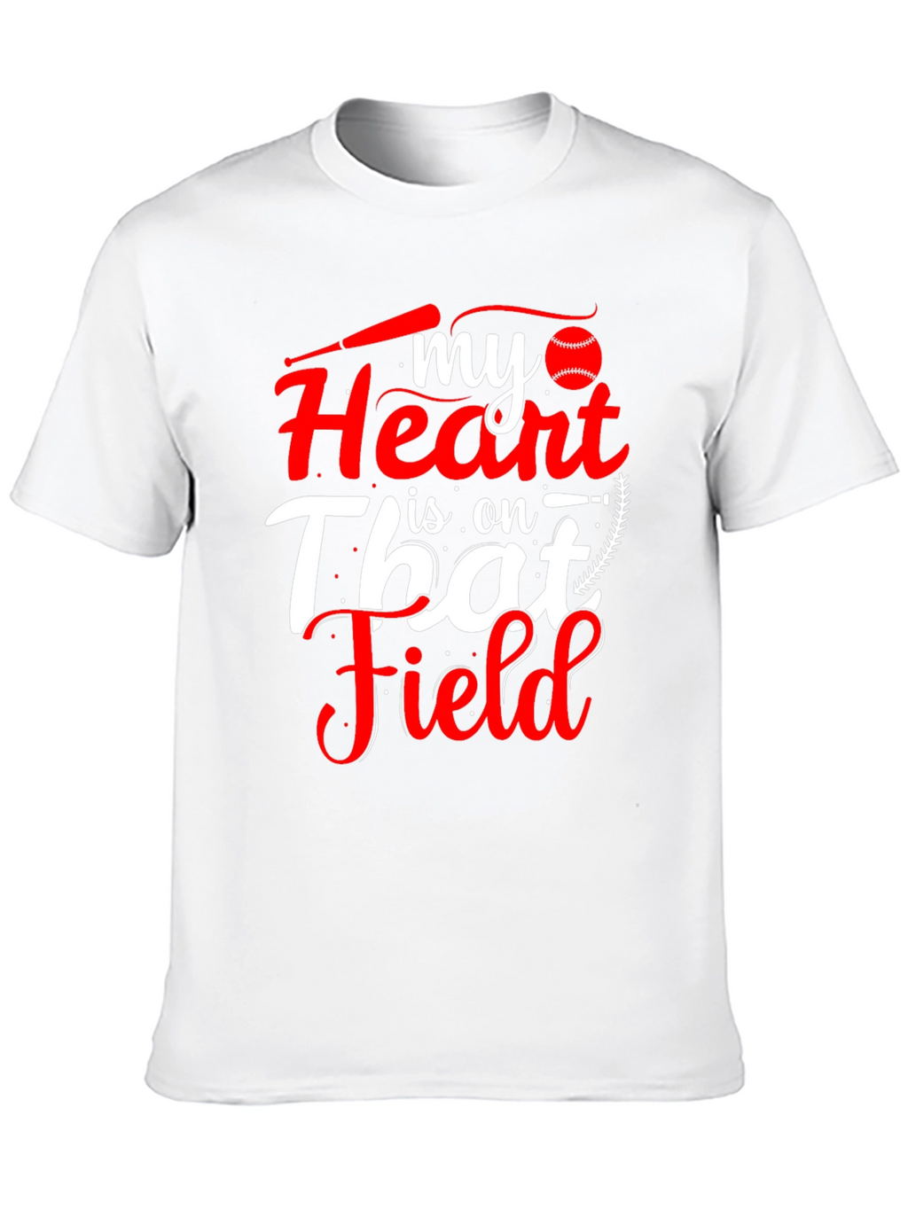 Baseball Heart T-Shirt - Field Passion Tee