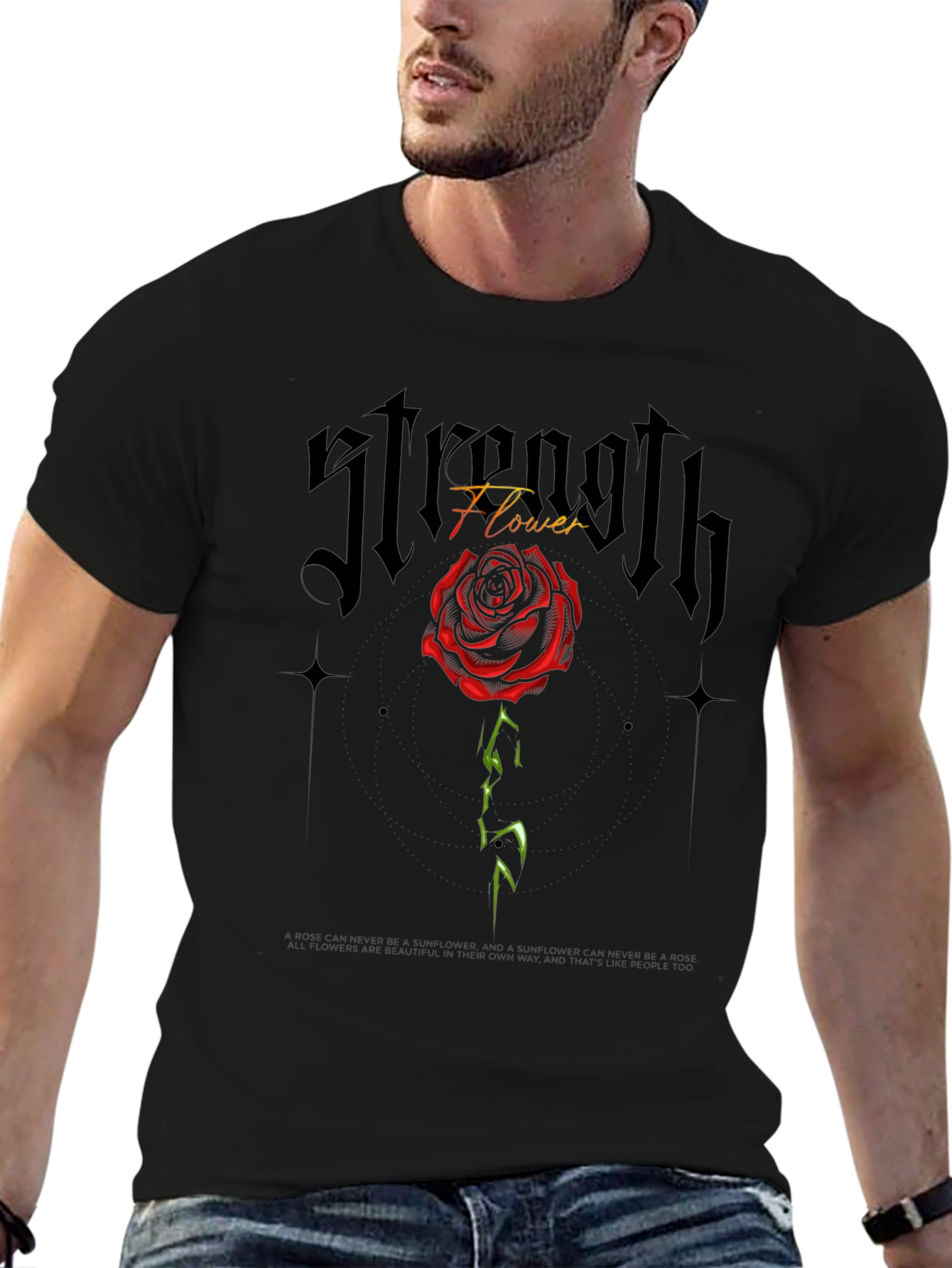 Strength Flower Graphic Tee