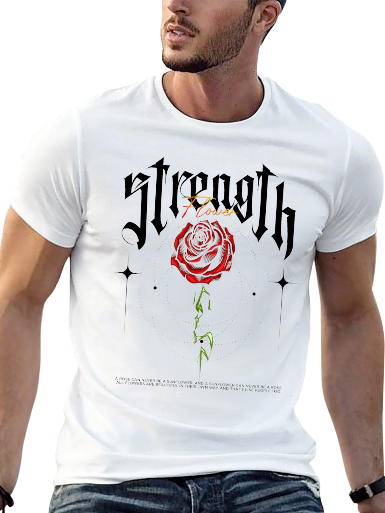 Strength Flower Graphic Tee