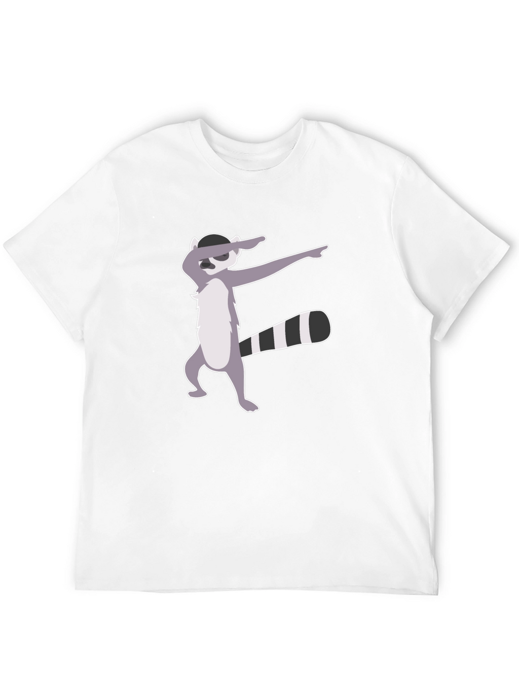 Dabbing Raccoon Graphic Tee - Black