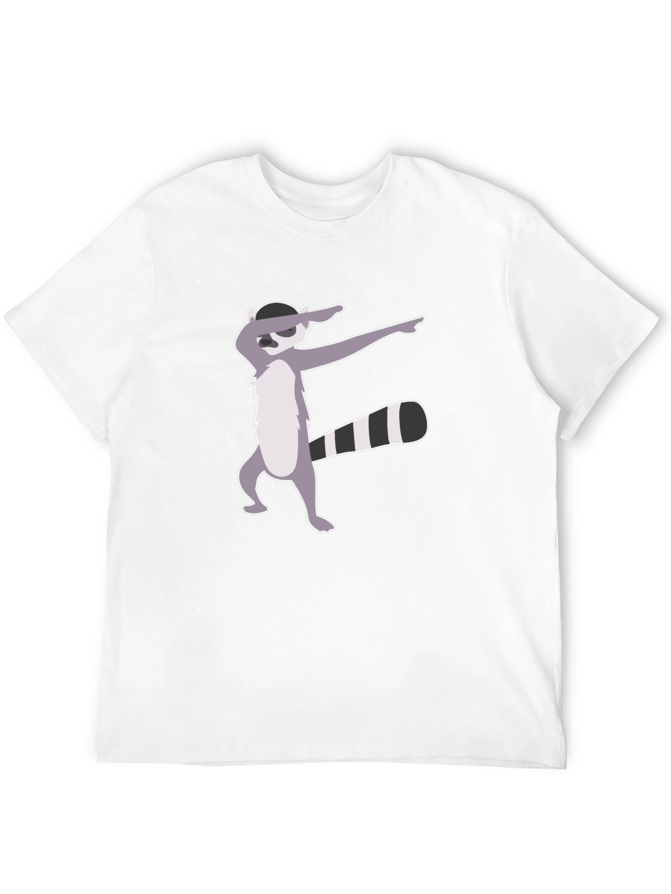 Dabbing Raccoon Graphic Tee - Black