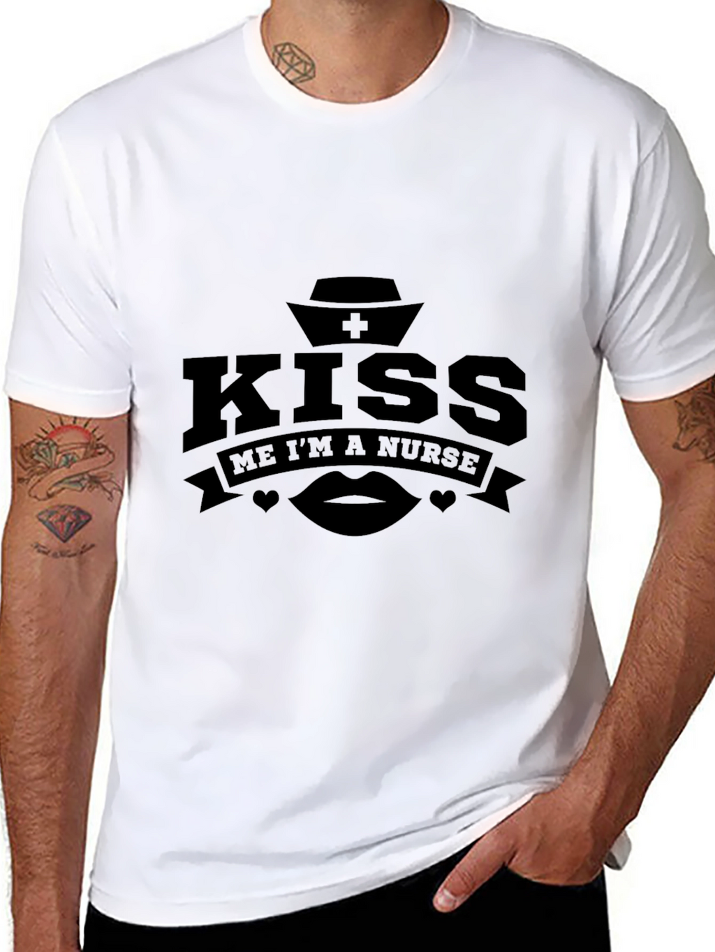 Kiss Me Im A Nurse Graphic Tee