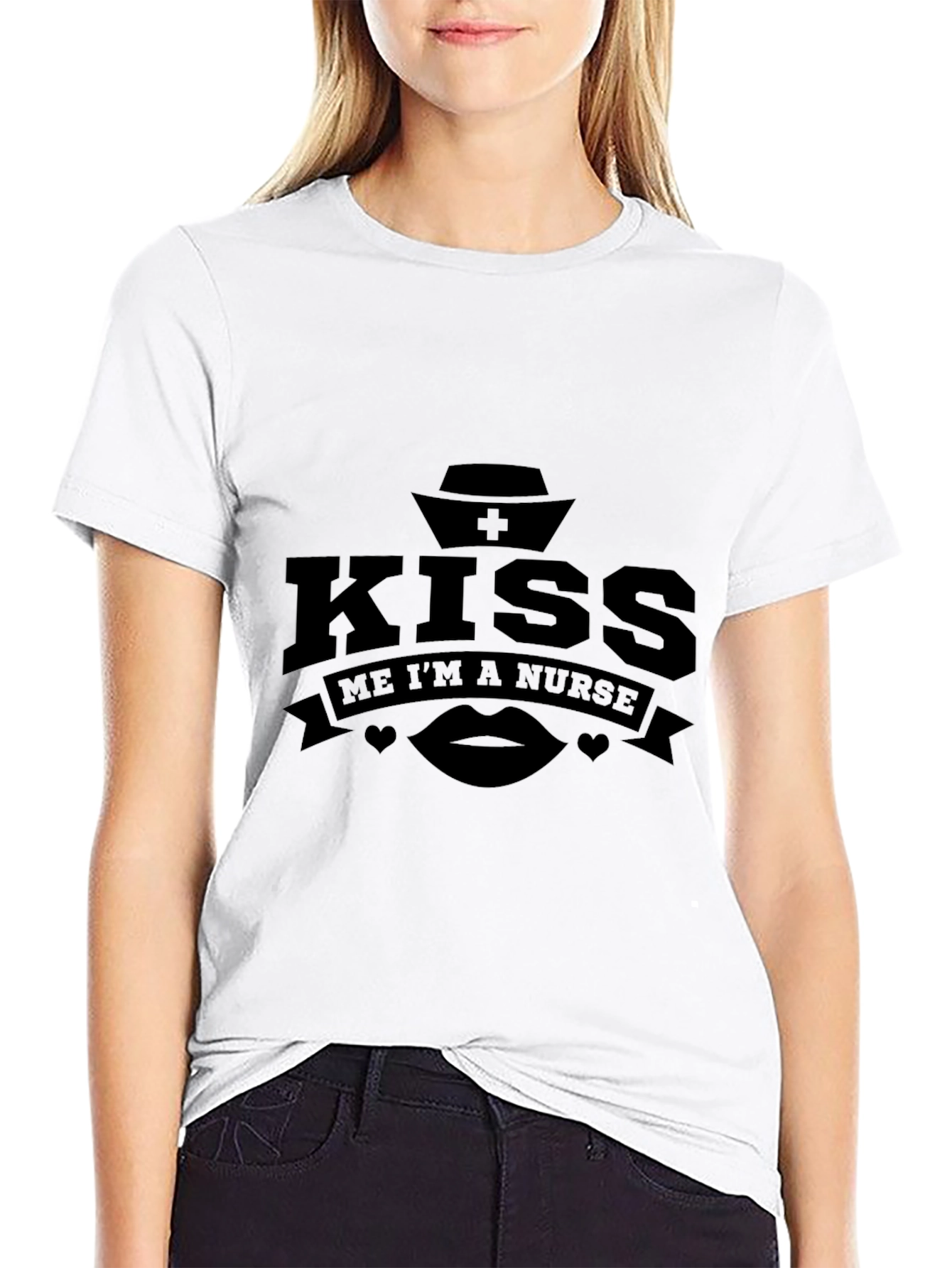 Kiss Me Im A Nurse Graphic Tee