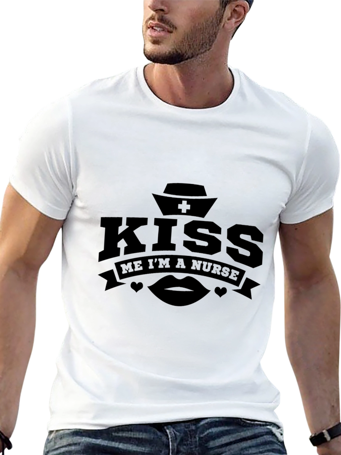 Kiss Me Im A Nurse Graphic Tee