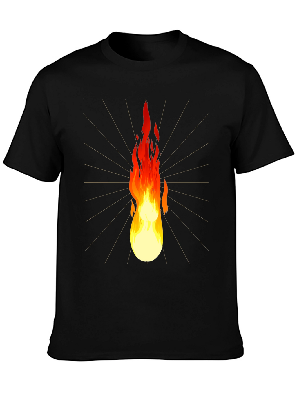 Flaming Lightbulb Graphic Tee - Unique Design