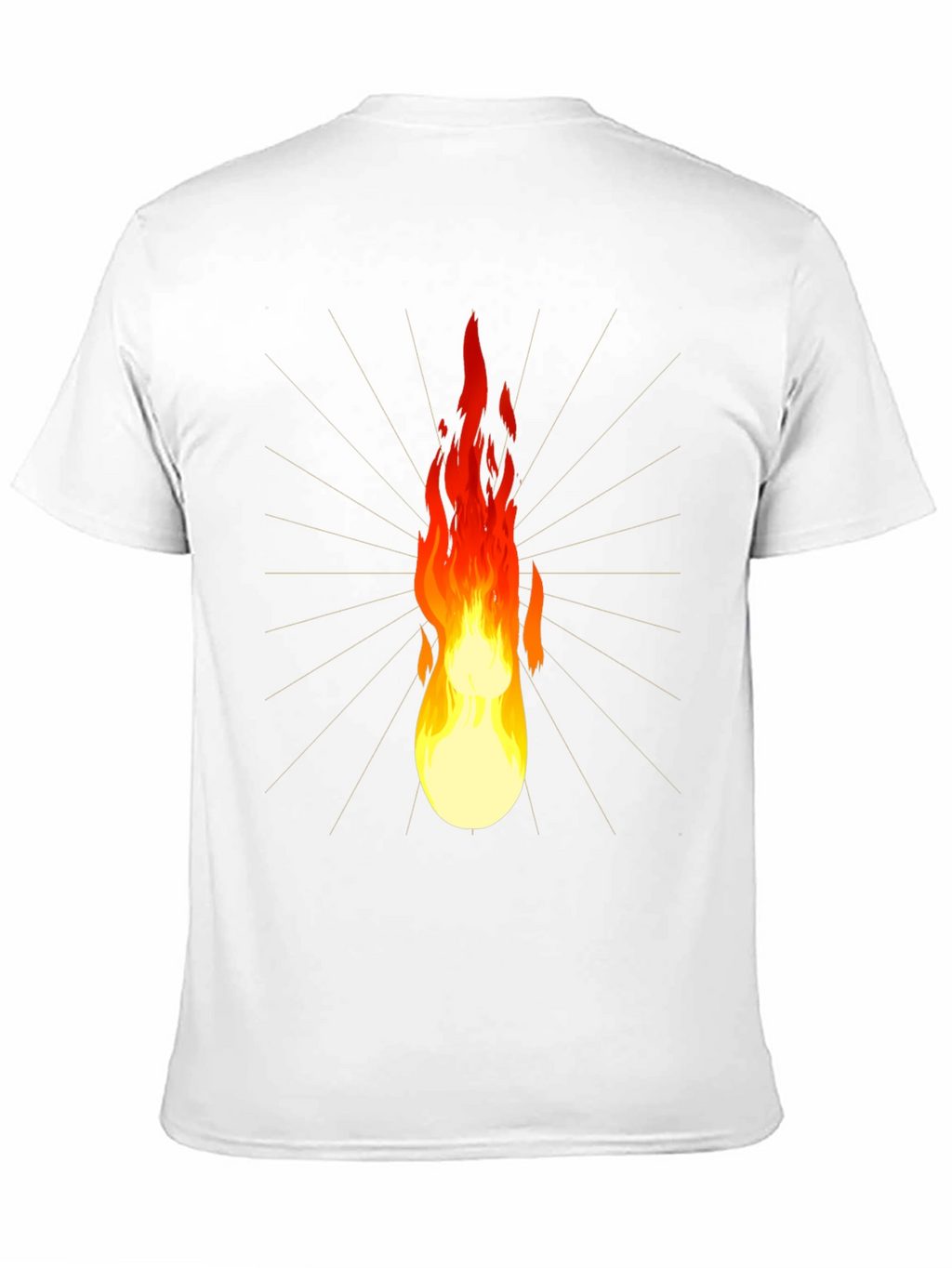 Flaming Lightbulb Graphic Tee - Unique Design