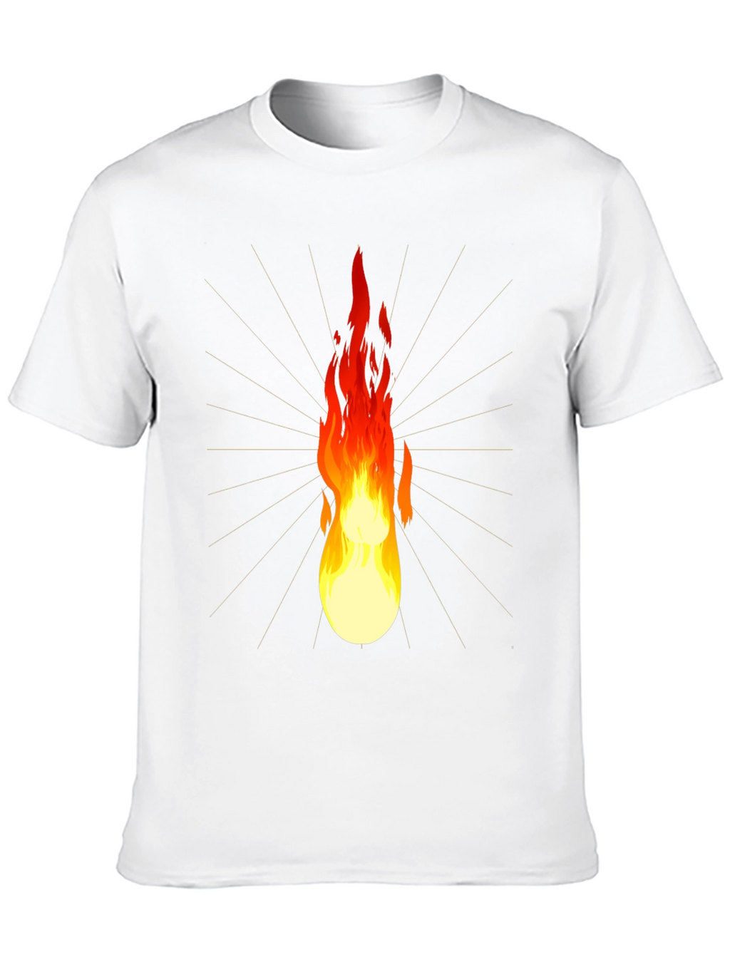 Flaming Lightbulb Graphic Tee - Unique Design