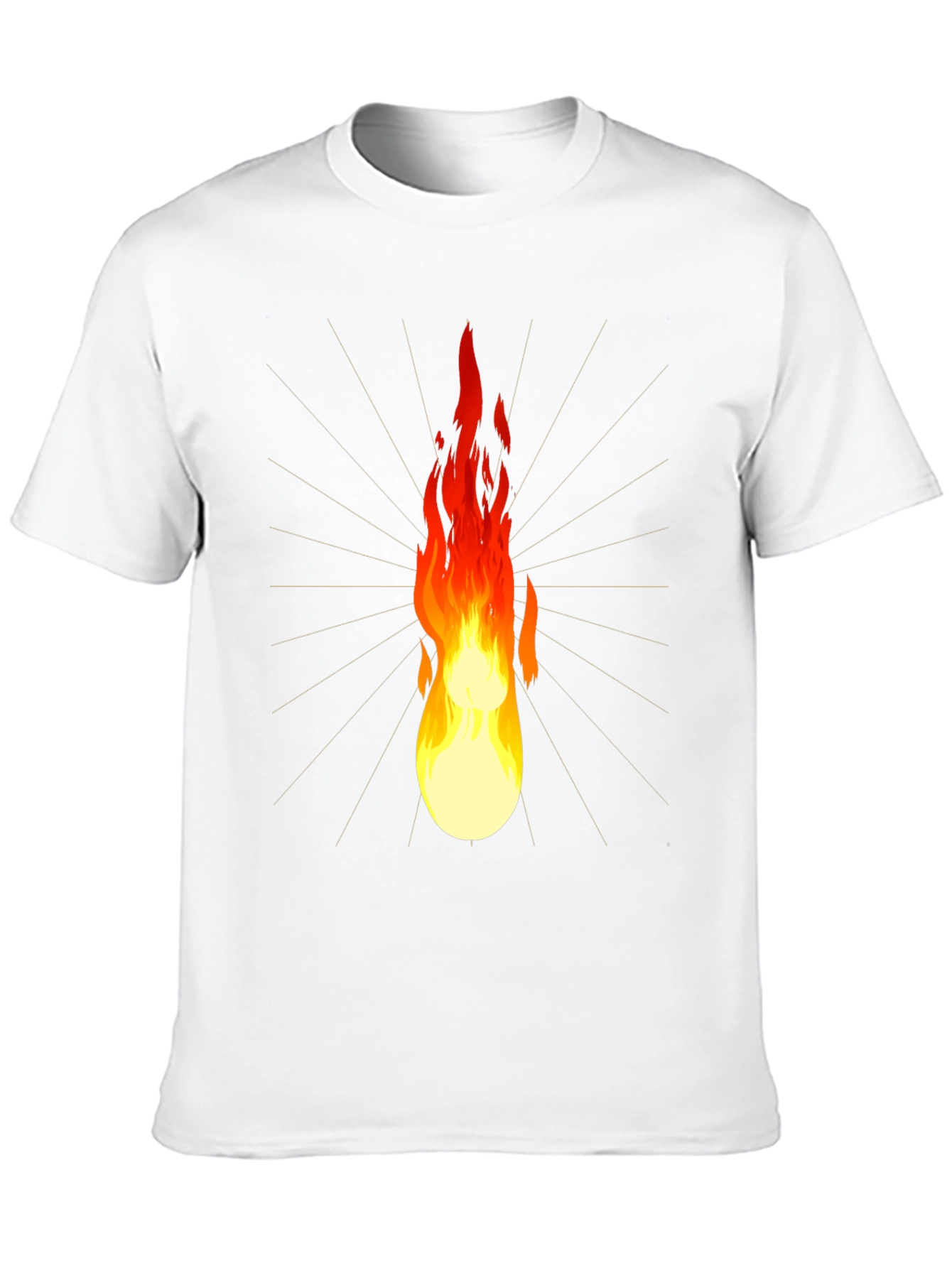 Flaming Lightbulb Graphic Tee - Unique Design