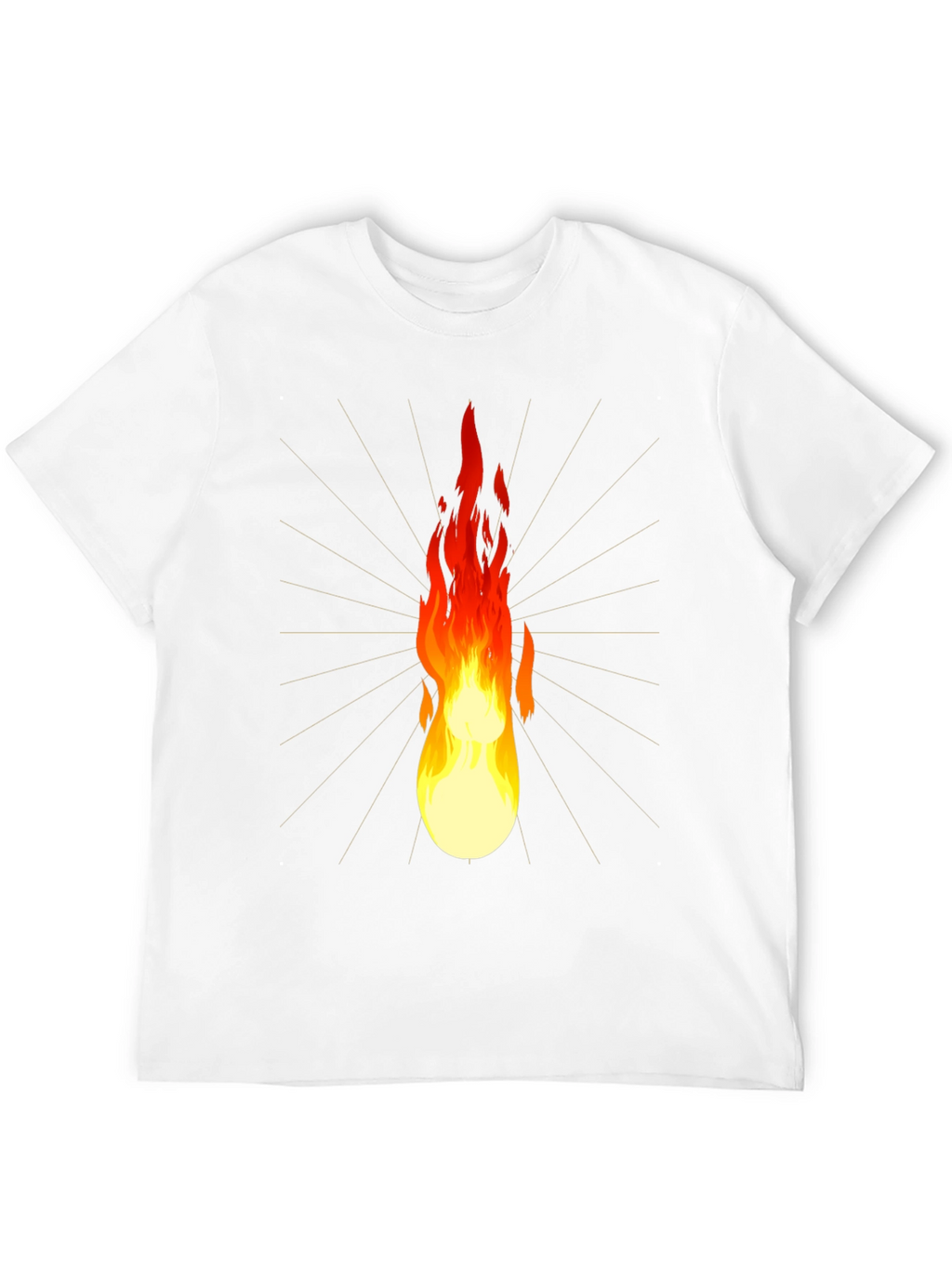Flaming Lightbulb Graphic Tee - Unique Design